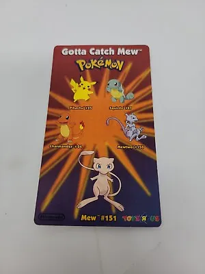 $20 • Buy Pokemon Red Blue Yellow Sticker Sheet Toys R Us Promo Event 1999 Gotta Catch Mew