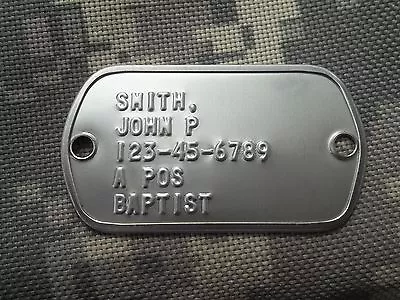 Custom Personalized  Embossed Military Dog Tag Made 4 Your Paracord Bracelet • $9.95