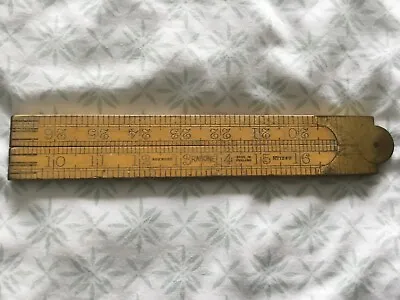 $14.98 • Buy Rabone - Boxwood & Brass Folding Ruler - No 1380 - Vintage - Excellent Condition