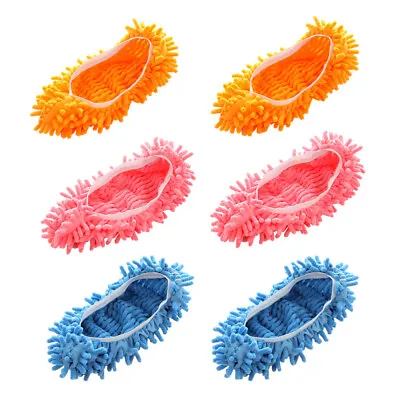 6 Pcs Floor Cleaning Foot Socks Floor Mopping Shoes Microfiber Mop Slippers • $11.99