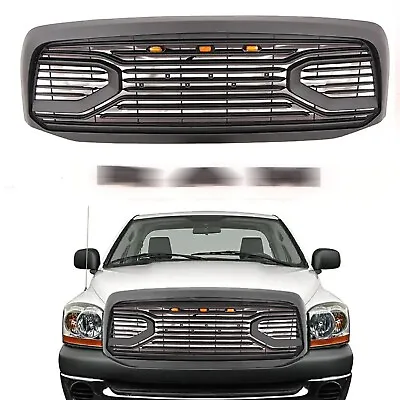 Front Grill Mesh Grille For Dodge Ram 1500 2006-2008 W/LED Light & Letter Black • $220