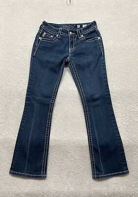 Miss Me Women's Bootcut Embellished Blue Stretch Denim Jeans Size 27 • $22