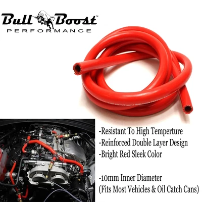 $12.99 • Buy 10mm 3/8  RED Vacuum Silicone Hose Racing Line Pipe Tube 4 Feet Per Order