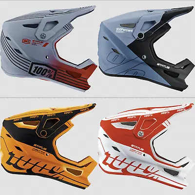 100% Status Fiberglass Bicycle Helmet Full Face Downhill BMX MTB Enduro • $177.99