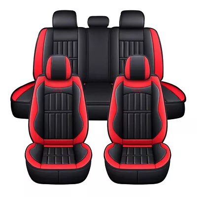 Luxury 5 Seater Car Seat Cover Cushion Durable Protector PU Leather Universal • $67.99