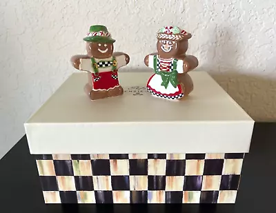 MacKENZIE CHILDS Candy Cottage GINGERBREAD SALT AND PEPPER  SET Christmas NEW • $43.20