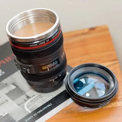 £12.95 • Buy Camera Lens Shaped Thermos Mug With Lid Travel Tea Coffee Novelty Christmas Gift
