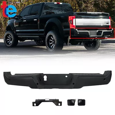 Rear Step Bumper For 2017-2019 Ford F250 F350 Super Duty W/ Sensor Holes Black • $316.60