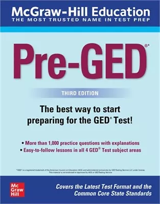 McGraw-Hill Education Pre-Ged Third Edition (Paperback Or Softback) • $19.60