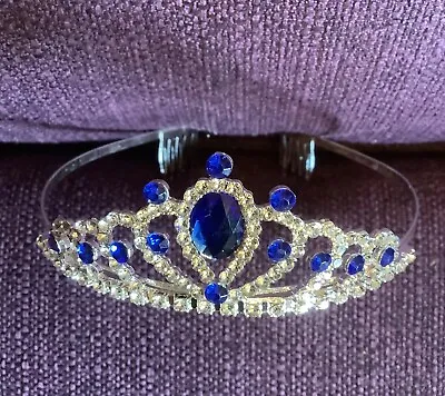 Tiara Blue. Metal Frame. Child Or Adult. Prom Dress Up. Cosplay. New.  • £2.50