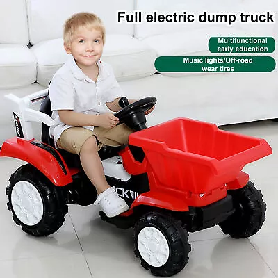 Kids Ride On Excavator Digger 6V Battery Powered Tractor W/Digging Bucket Red • $199.99