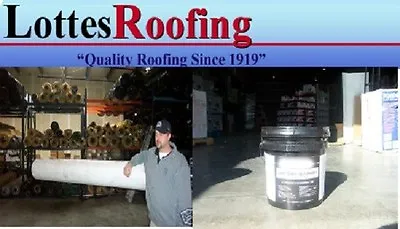 10' X 20' WHITE 60 MIL EPDM RUBBER ROOF KIT W/ADHESIVE 4  X 25' TAPE 2 CAULK • $1075.41