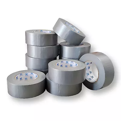 12 Rolls Silver Duct Tape 7 MIL 2  X 55 Yds - Free Shipping! • $49.99