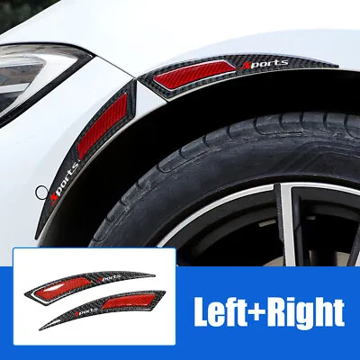 2x Black Car Body Wheel Eyebrow Protector Strips Fender Arch Trim Accessories • $34.27