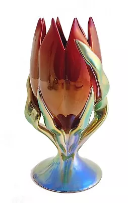 $695 • Buy Zsolnay Iridescent Art Nouveau Tulip Decorative