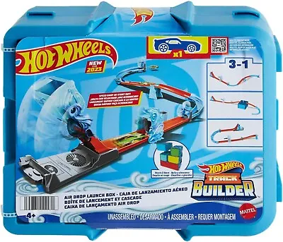Hot Wheels Track Builder Air Drop Launch Box & Race Vehicle New Kids Toy Age 4+ • £24.99