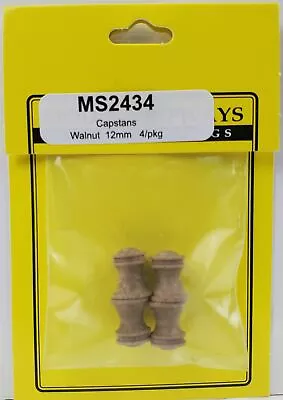 Model Shipways CAPSTANS Walnut 12mm4 Pack • $6.99