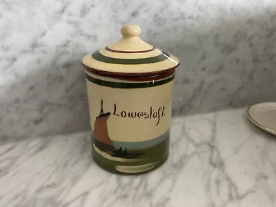 Torquay Longpark Pottery Lowestoft Preserves Jar Number 607 Good Condition • £4