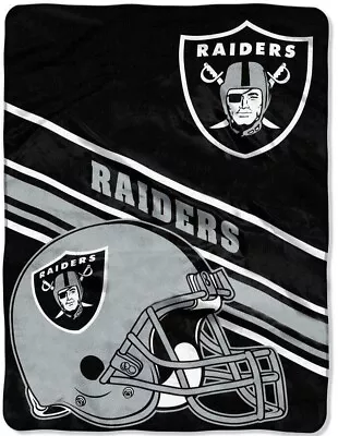 Las Vegas Raiders Blanket 60x80 Plush Thicker FREE SHIPPING NFL Oakland Raiders • $53.99