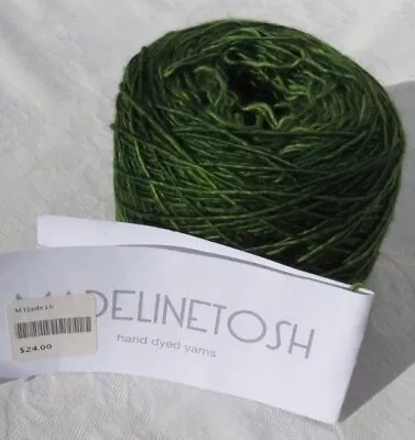 MADELINETOSH Hand Dyed Jade Green 100% Superwash Merino Wool Yarn Cake • $24.29