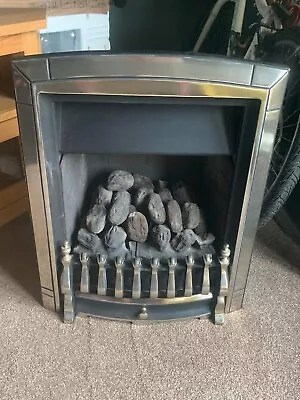 Gold Valour Living Flame Gas Fire For Open Chimney • £50