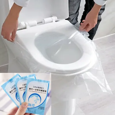 £2.04 • Buy 50Pcs Biodegradable Disposable Toilet Seat Cover Travel Covers Hygienic Plastic