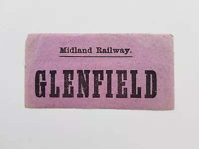 Luggage Label MR Glenfield Mauve Midland Railway • £1.99