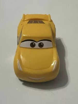 Used Disney Pixar Cars McDonalds Dinoco #51 Yellow Plastic Race Car • $7.99