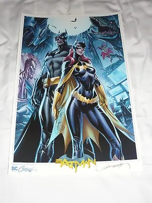 2022 SDCC Batman And Batgirl Art Print Signed By J Scott Campbell 11X17 • $69.99