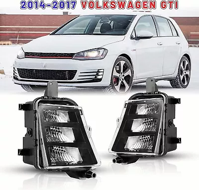 LED For 2014-2017 Volkswagen Golf VW GTI Fog Lights Clear Bumper Driving Lamps • $71.99