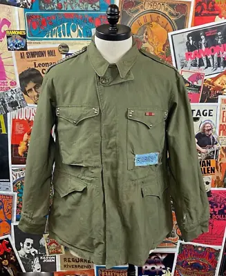 Vtg 40s WWII WW2 Era US Army M1943 Field Jacket Punk Studded M43 Jacket • $95