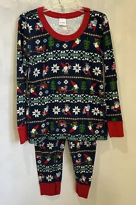 Hanna Andersson 2 Pc Pajama Set Gnome Nordic Organic Cotton Long John Xmas Wms S • $22.99