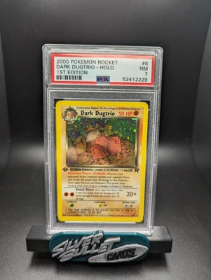 $20 • Buy Pokemon Dark Dugtrio 6/82 1st Edition Holo Rare Team Rocket PSA 7 NM 