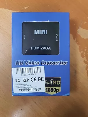 HDMI2VGA Video Audio To HDMI HDMI To VGA HD Adapter Converter Mini Jack 3.5 • $9.99