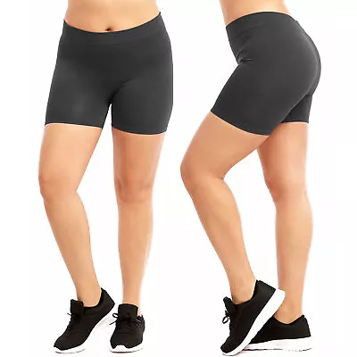 1 Plus Seamless Legging Stretch Bike Shorts Solid Colors Spandex Workout Basic • $6