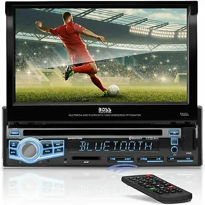 Boss Bv9976b 1 Din Car Dvd/cd Player 7 Monitor Usb Bluetooth Color Changing Face • $169