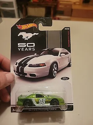 2014 HOT WHEELS FORD MUSTANG 50 YEARS 2003 FORD MUSTANG COBRA GREEN 5/8  New • $2.99