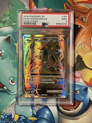 2016 Pokemon XY Evolutions M Charizard EX Full Art Rare 101/108 PSA 9 MINT • $59.99