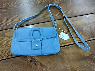 $45 • Buy Sigrid Olsen Sky Blue Leather Shoulder Bag Purse