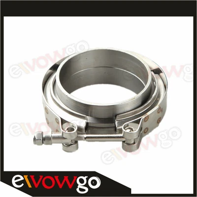 $18.90 • Buy 2.75'' V-Band Flange & Clamp Kit For Downpipes Intercooler Mild Steel