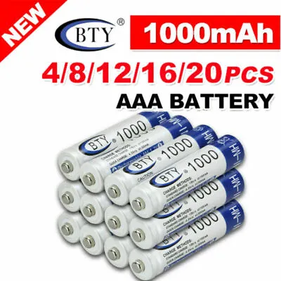 4-20X BTY AA/AAA Rechargeable Battery Recharge Batteries 1.2V Ni-MH CA • $11.38