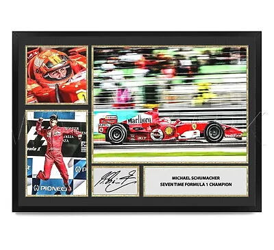 Michael Schumacher Signed Print Photo Poster F1 Formula One Tribute Art Framed • £29.99