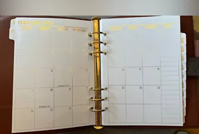 FITS Louis Vuitton GM Large Agenda Tabbed 2024 Refill Insert Paper+Calendar • £75.19