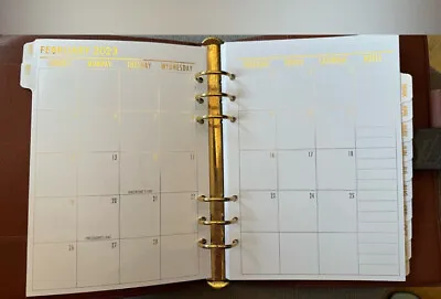FITS Louis Vuitton MM Medium Agenda Tabbed Gold 2024 Refill Paper+Calendar +More • £65.79