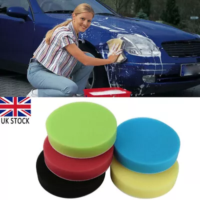 5  5Pcs Car Polisher 5 Inch Sponge Polishing Waxing UK Buffing Pads Set Compound • £7.59