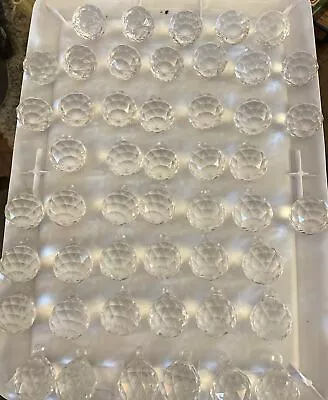 49 Clear Plastic Prism Ball Ornaments 1 1/2  • $65