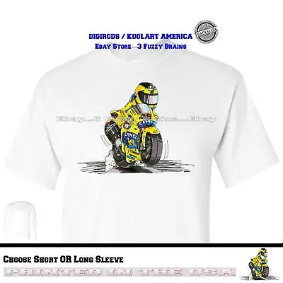 Yamaha Grand Prix Racing Camel Vintage Model Motorcycle Koolart Cartoon T Shirt • $27.95