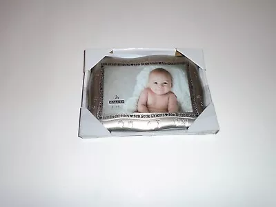 Malden Brushed Steel Baby Picture Frame 4X6 New In Box • $9.99