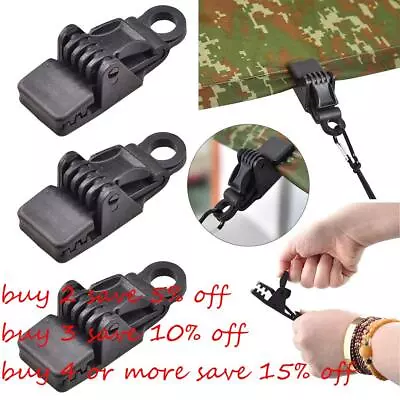 Canvas Tent Hike Parts Tighten Tool Tarp Clip Awning Canopy Clamp Trap Jaw Grip • $7.90