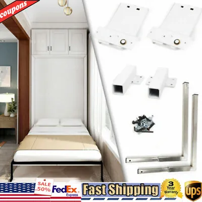 Horizontal Murphy Wall Bed Heavy Duty Bed Support For Twin /Queen Size Bed USA • $75.60